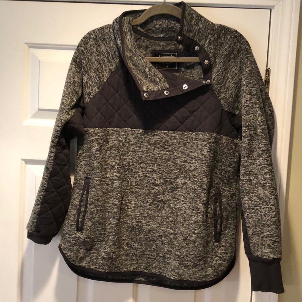 Abercrombie Asymmetrical Snap-Up Fleece